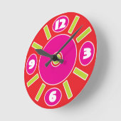 コンテンポラリーな柱時計4S ラウンド壁時計 (傾斜)