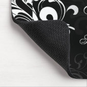 コンテンポラリーな白黒渦巻 マウスパッド (コーナー)