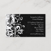 コンテンポラリーな白黒渦巻 名刺 (裏面)
