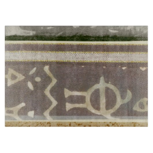 コンテンポラリーな種族パターン絵画 カッティングボード (正面)