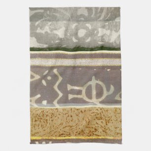 コンテンポラリーな種族パターン絵画 キッチンタオル