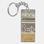 コンテンポラリーな種族パターン絵画 キーホルダー (正面左)