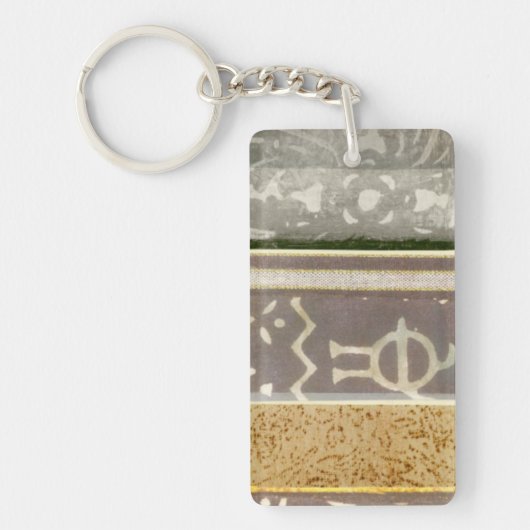 コンテンポラリーな種族パターン絵画 キーホルダー (正面)