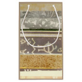 コンテンポラリーな種族パターン絵画 スモールペーパーバッグ (裏面)