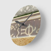 コンテンポラリーな種族パターン絵画 ラウンド壁時計 (傾斜)
