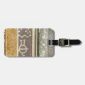 コンテンポラリーな種族パターン絵画 ラゲッジタグ (正面横)