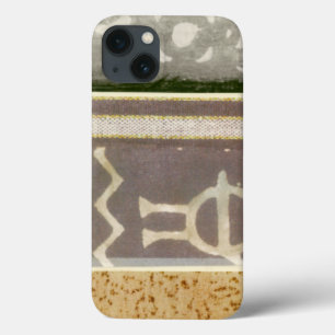 コンテンポラリーな種族パターン絵画 iPhone 13ケース