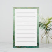 コンテンポラリーな緑の水彩画 便箋 (スタンド正面)