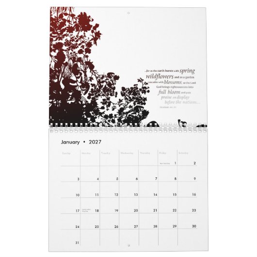 コンテンポラリーな聖なる書物、経典の芸術のカレンダー カレンダー (1月 2027)