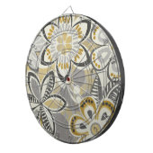 コンテンポラリーな花パターン ダーツボード (正面右)