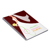 コンテンポラリーな花嫁の結婚式ジャーナルノート ノートブック (右側)