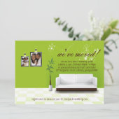 コンテンポラリーな装飾の引っ越し祝いパーティーのパーティーの招待 招待状 (スタンド正面)