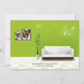 コンテンポラリーな装飾の引っ越し祝いパーティーのパーティーの招待 招待状 (裏面)