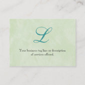 コンテンポラリーな鳥「nは緑の名刺渦巻きます 名刺 (裏面)