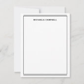 コンテンポラリーはっきりした2縁どプロフェッショナル個人 ノートカード (正面)