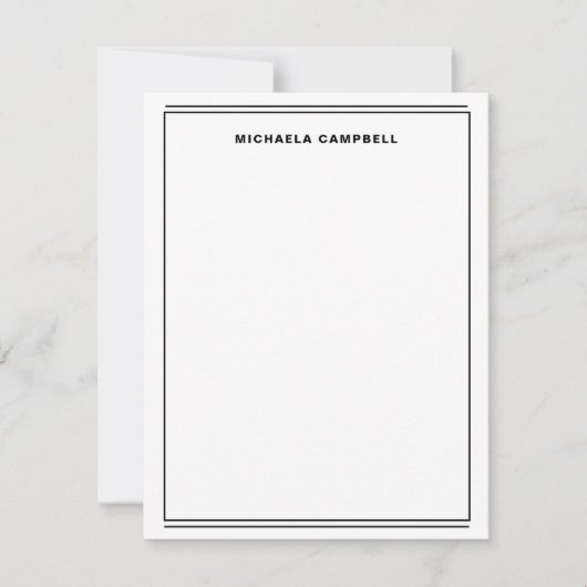 コンテンポラリーはっきりした2縁どプロフェッショナル個人 ノートカード (正面)