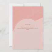 コンテンポラリーほこりっぽいピストライプのックフォト 招待状 (裏面)