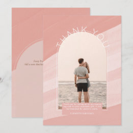 コンテンポラリーほこりっぽいピストライプのックフォト 招待状