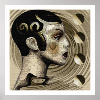 コンテンポラリーアールデコ/アールヌーボースタイル ポスター