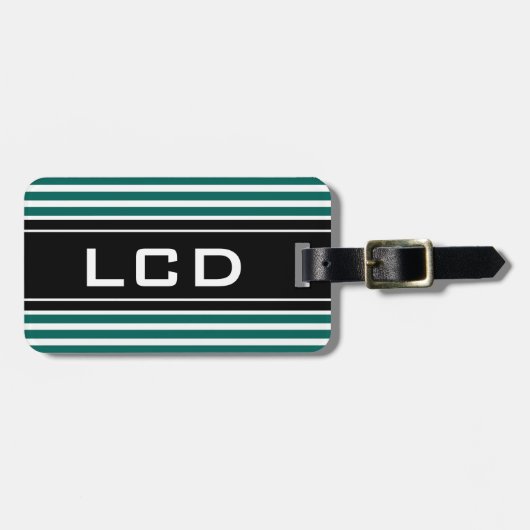 コンテンポラリーイニシャルモノグラム旅行荷物タグ ラゲッジタグ (正面横)