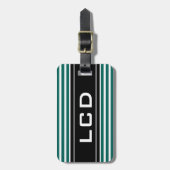 コンテンポラリーイニシャルモノグラム旅行荷物タグ ラゲッジタグ (正面縦)