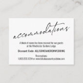 コンテンポラリーエレガントシンプル宿泊 エンクロージャーカード (正面)