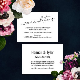 コンテンポラリーエレガントシンプル宿泊 エンクロージャーカード