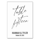 コンテンポラリーエレガントタイポグラフィ テーブルナンバー (裏面)