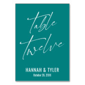 コンテンポラリーエレガントティール(緑がかった色) テーブルナンバー (裏面)
