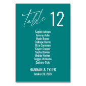 コンテンポラリーエレガントティール（緑がかった色） テーブルナンバー (裏面)