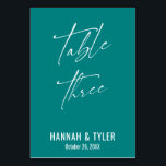 コンテンポラリーエレガントティール（緑がかった色） テーブルナンバー<br><div class="desc">はっきりしたシンプルコンテンポラリーエレガント.このデザインは、目を引く独特のユニーク作品の成長コレクションを補完する。[テンプレート]フィールドを使用して、プレースホルダの詳細を変更し、デザインを自分のものにする。このコレクションでは、他の色やスタイルを使用できる。私は数字だけでなく、「テーブル」のグラフィック読に豪華なフォントを特集した。追加のテーブル番号のオプションも使用可能。背景を任意の色に変更できる。</div>