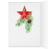 コンテンポラリーカスタマイズRed Star Christmas Card (内側 (左))