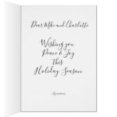 コンテンポラリーカスタマイズRed Star Christmas Card (内側 (右))