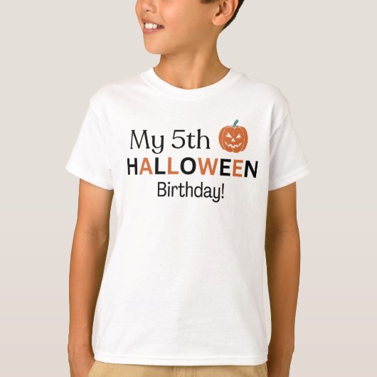 「コンテンポラリーカスタムハロウィン誕生日Tシャツ Tシャツ (正面)