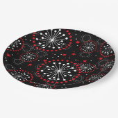 コンテンポラリーカナダデー花火とメープル葉花火 ペーパープレート (アングル)