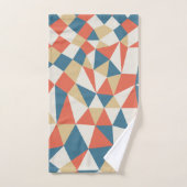 コンテンポラリーカラフルモダン幾何パターン バスタオルセット (ハンドタオル)