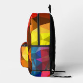 コンテンポラリーカラフル三角形抽象芸術 プリントバックパック (右)