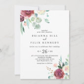 コンテンポラリーカリフローラカジュアル結婚の 招待状 (正面)