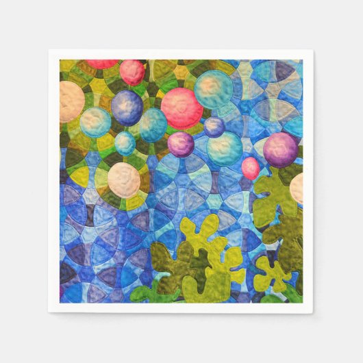 コンテンポラリーキルティングデザイン スタンダードカクテルナプキン (正面)