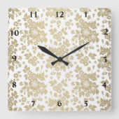 コンテンポラリークラシック最高の: スクエア壁時計 (正面)