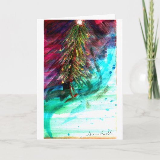 コンテンポラリークリスマスツリーアウトドアライト カード (正面)