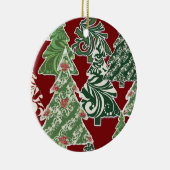 コンテンポラリークリスマスツリーオーナメント セラミックオーナメント (右)