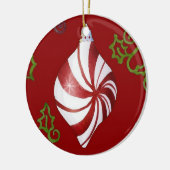 コンテンポラリークリスマスペパーミントキャンディオーナメント セラミックオーナメント (左)