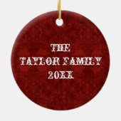 コンテンポラリークリスマスペパーミントキャンディオーナメント セラミックオーナメント (裏面)