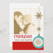 コンテンポラリークリスマス5 x 7フォトカード シーズンカード (正面/裏面)