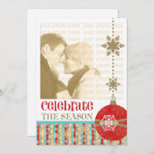 コンテンポラリークリスマス5 x 7フォトカード シーズンカード (正面/裏面)