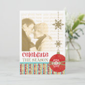 コンテンポラリークリスマス5 x 7フォトカード シーズンカード (スタンド正面)