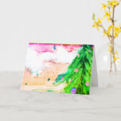 コンテンポラリークリスマス カード (黄色い花)