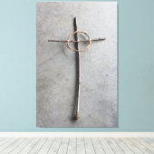 コンテンポラリーケルトの棒とつる植物 キャンバスプリント (インサイチュ (ウッドフロア))