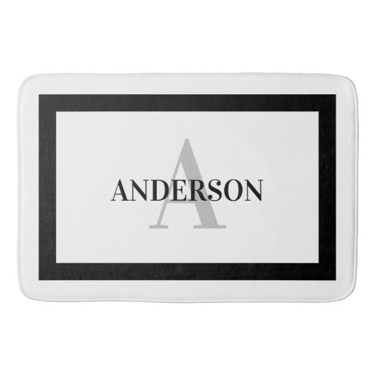 コンテンポラリーコロニアル縁どワイドバスマット バスマット (正面)